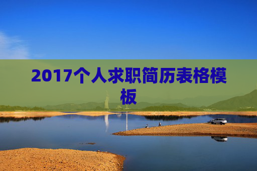 2017个人求职简历表格模板