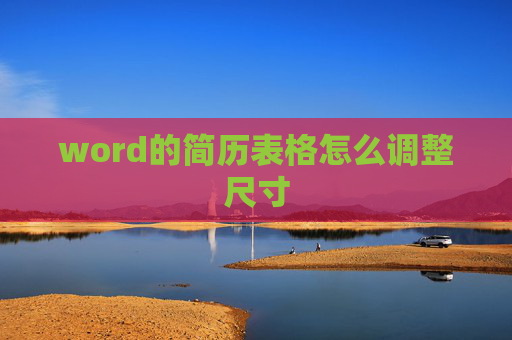 word的简历表格怎么调整尺寸