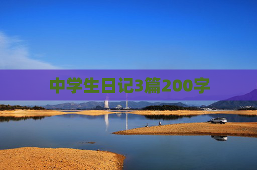 中学生日记3篇200字