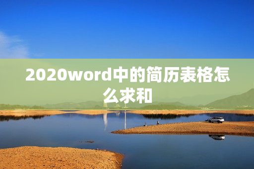 2020word中的简历表格怎么求和