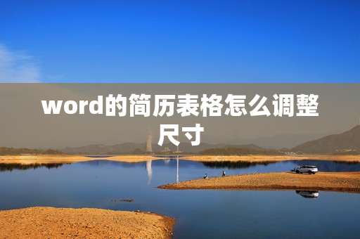 word的简历表格怎么调整尺寸