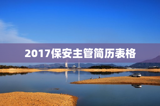 2017保安主管简历表格