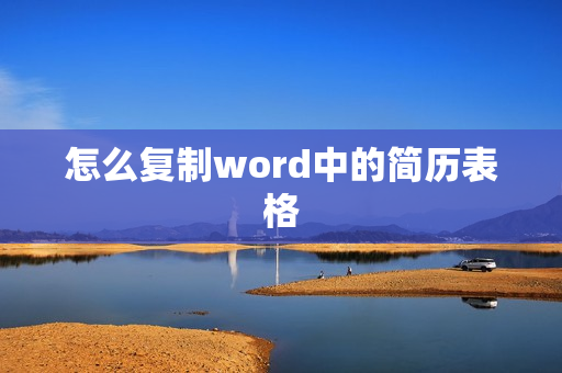 怎么复制word中的简历表格