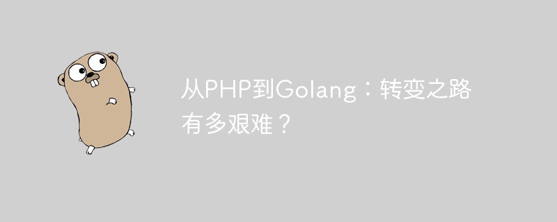 从php到golang：转变之路有多艰难？