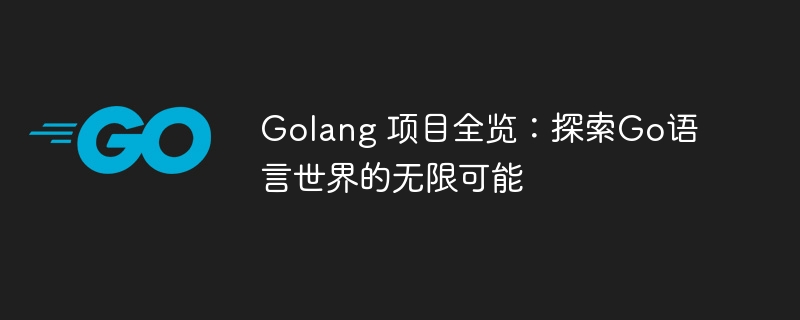 golang 项目全览：探索go语言世界的无限可能